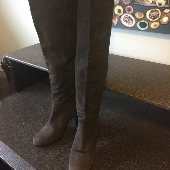 CHANEL Black Just to the Knee Boots - Picture 1 of 9